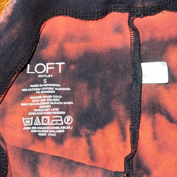 LOFT Black Acid Wash Soft Cotton Stretchy Leggings Size S - Picture 10 of 10